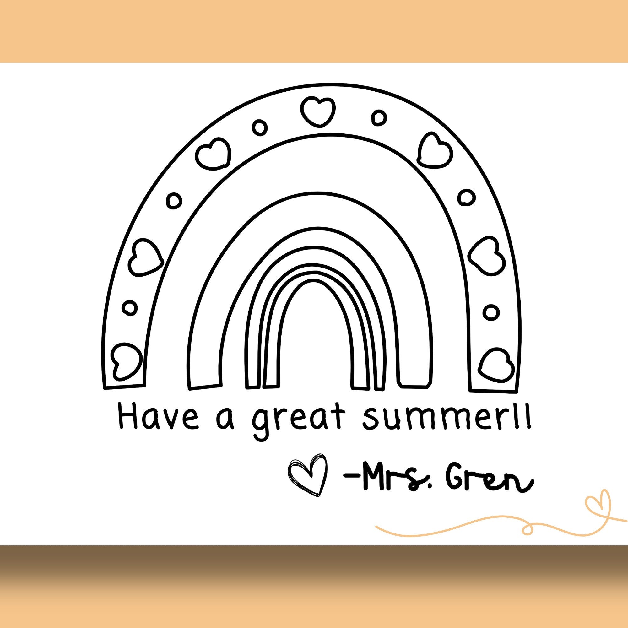 Rainbow Teacher Yearbook Stamp | Self Inking | Custom