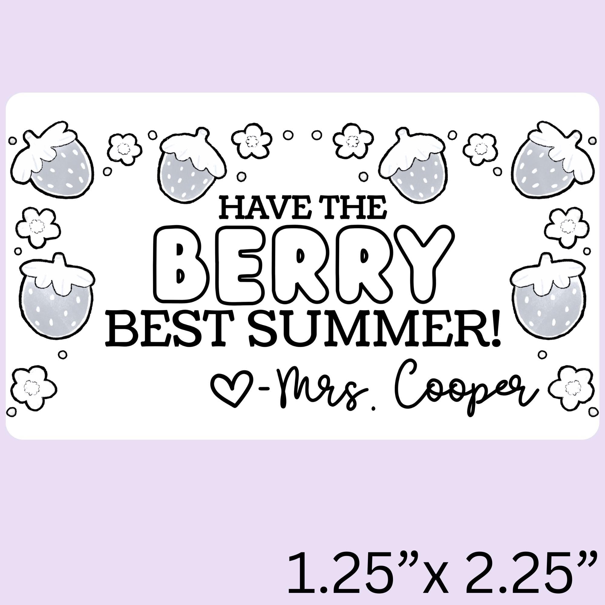 HIGH QUALITY | Custom Self Inking Strawberry Yearbook Stamp for Teachers