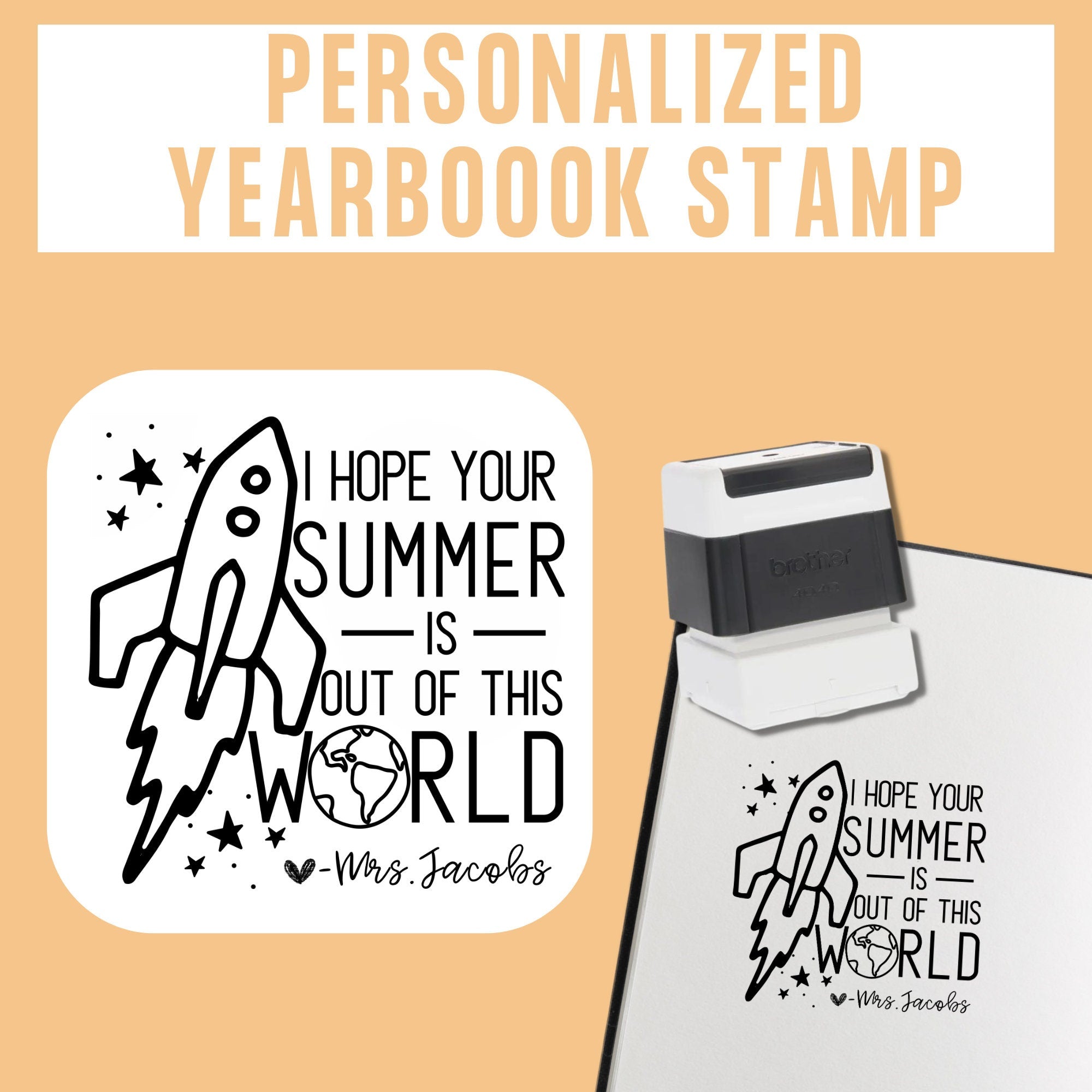 Space Yearbook Stamp | Self Inking | Custom
