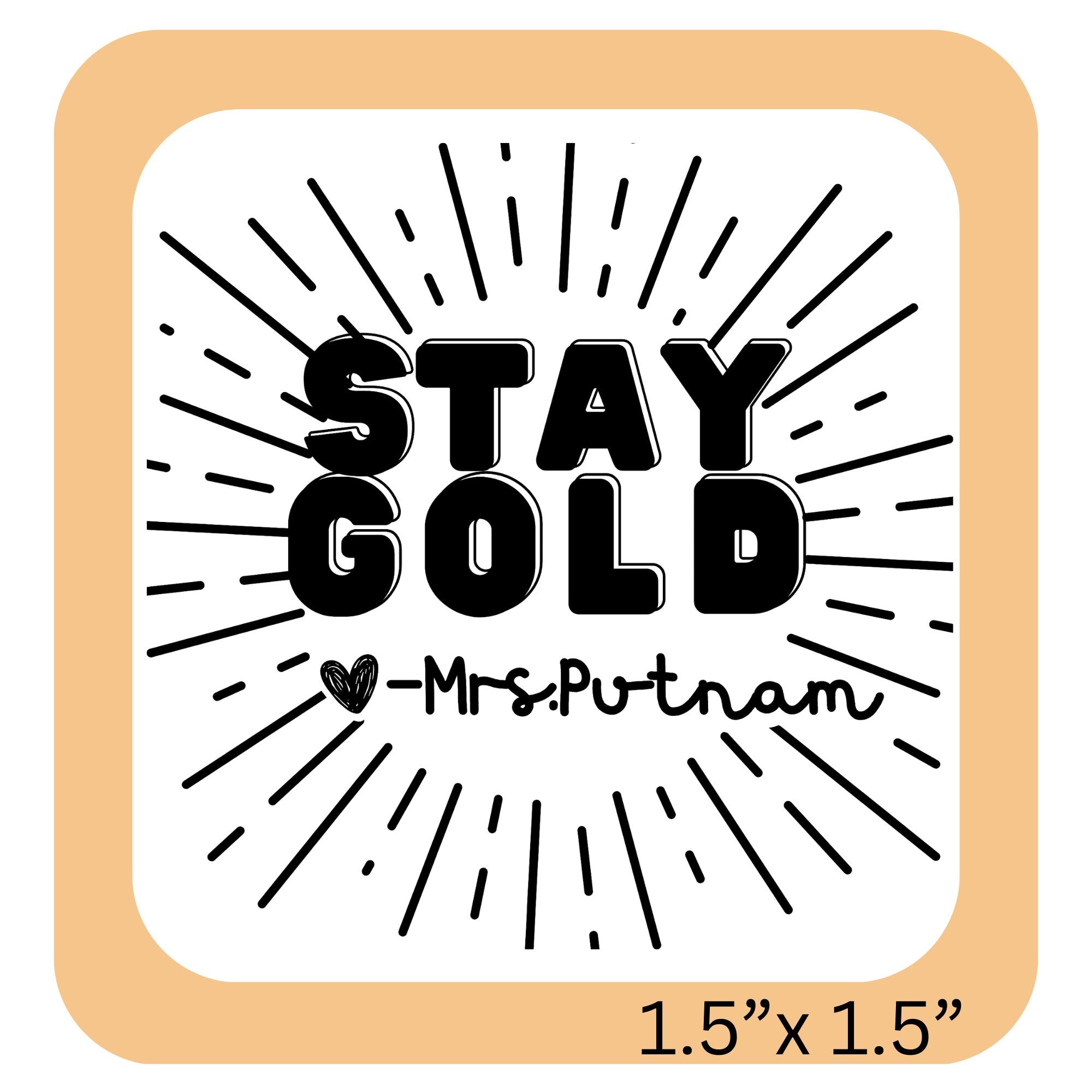 Stay Gold Teacher Yearbook Stamp | Self Inking | Custom