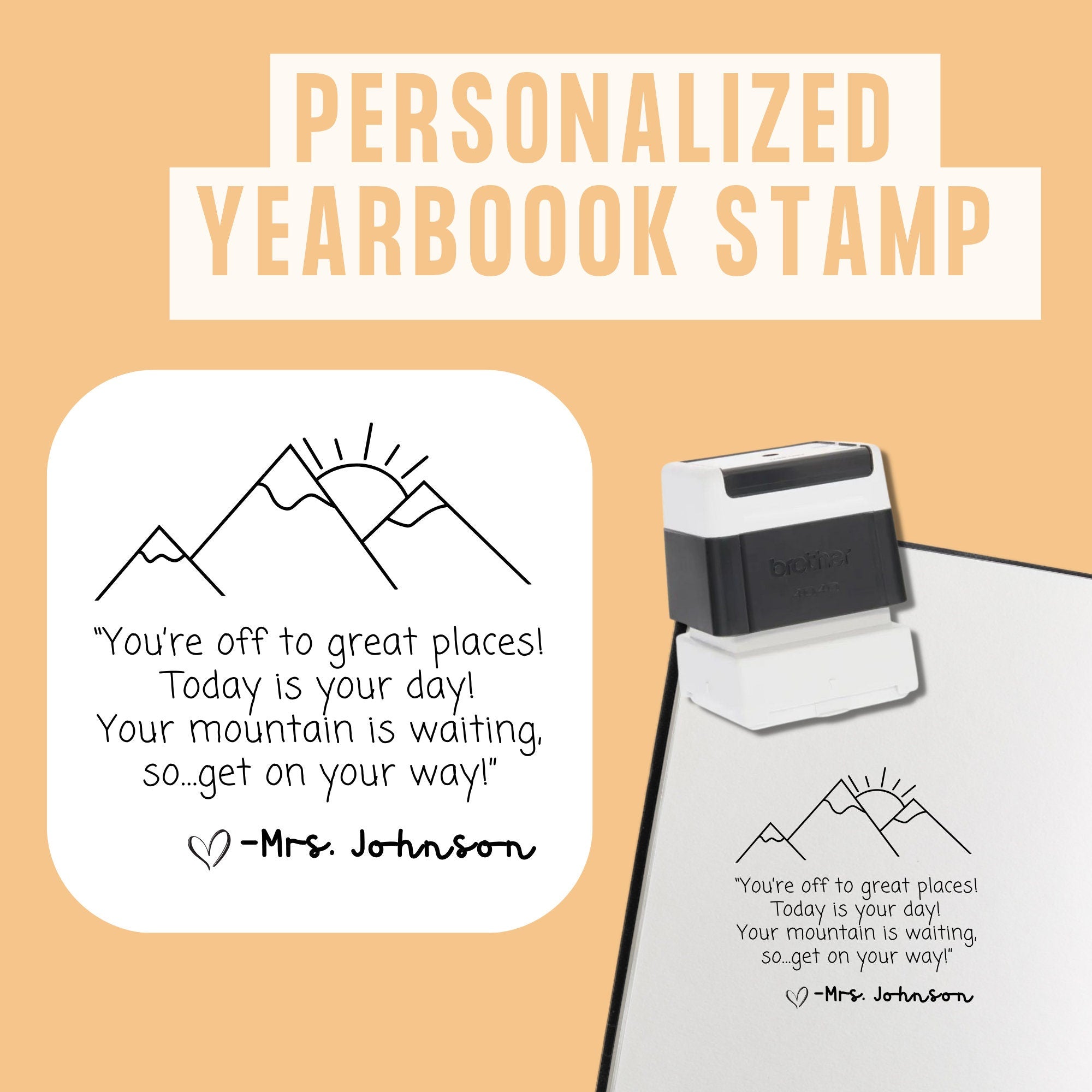 Places You'll Go Yearbook Stamp | Self Inking | Custom