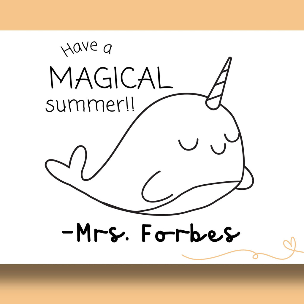 Narwhal Yearbook Stamp | Self Inking | Custom