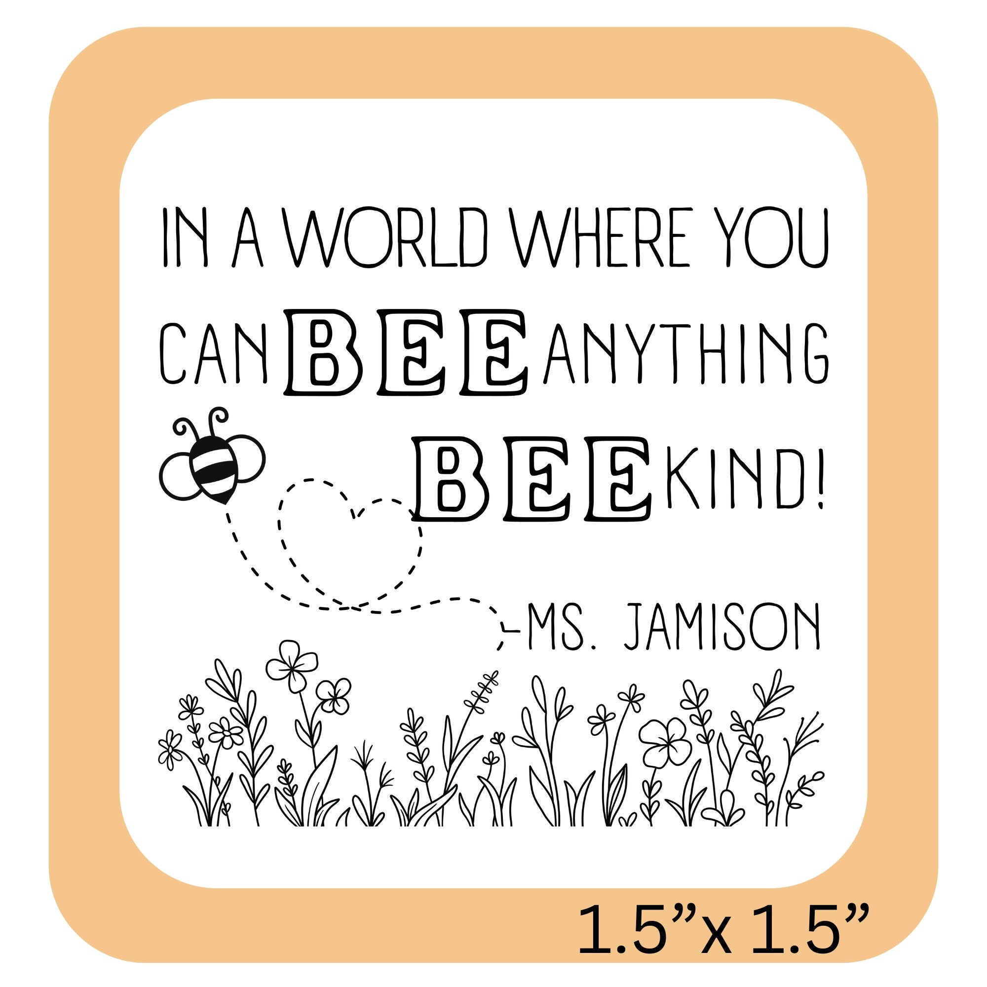 Bee Kind Teacher Yearbook Stamp | Self Inking | Custom