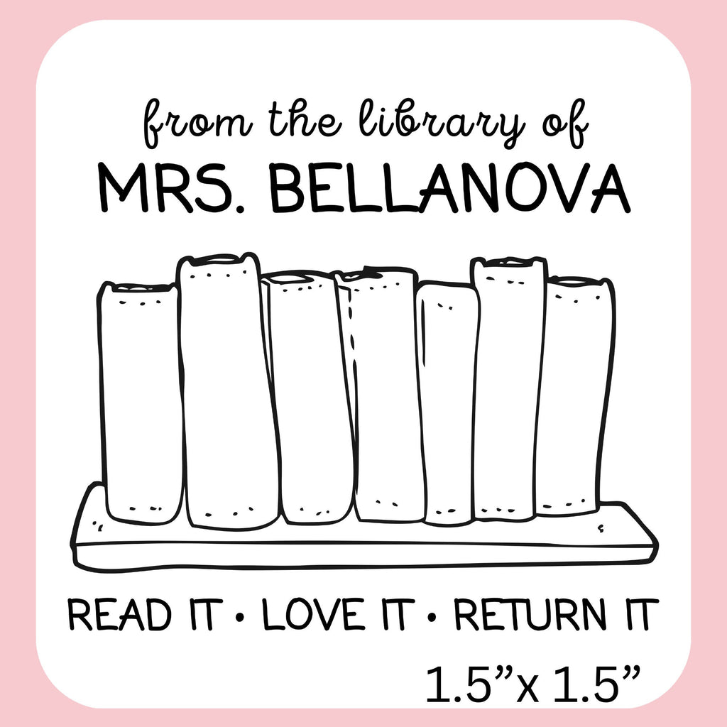 Personalized Book Stamp | Bookplate Stamp | Monogram Stamp |Self Inking Library Of Stamp | Book Lover Stamp | Reading Book Stamp