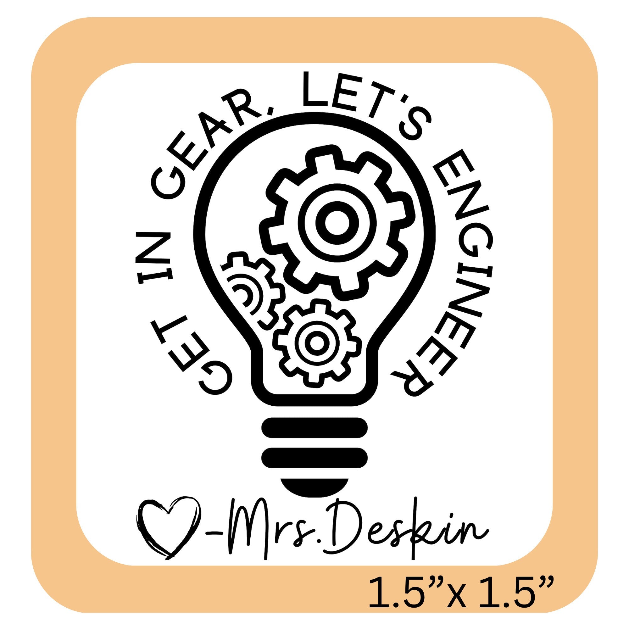 Engineer Teacher Yearbook Stamp | Self Inking | Custom