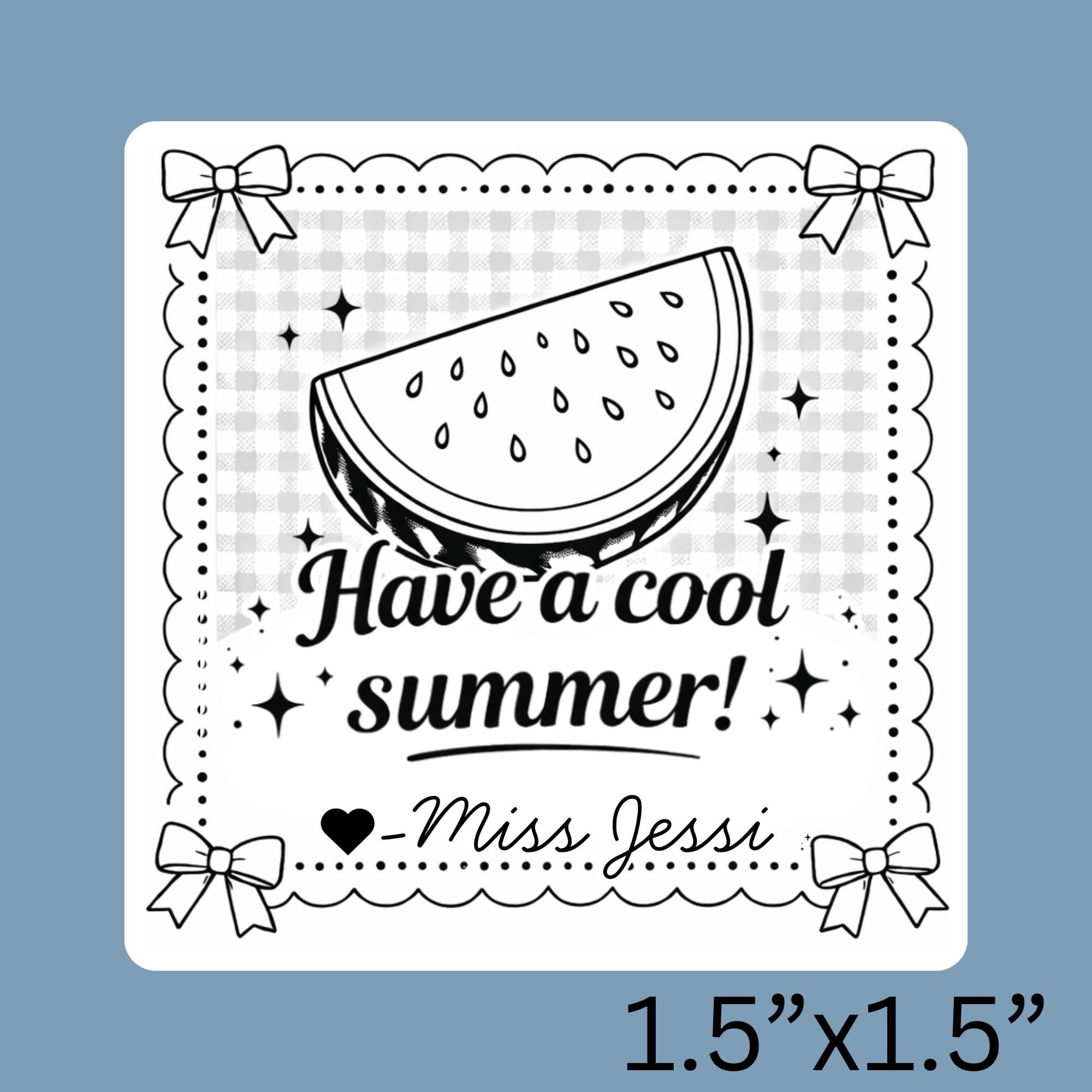Personalized Watermelon Yearbook Stamp for Teachers – Self Inking Teacher Stamp – End of Year Gift