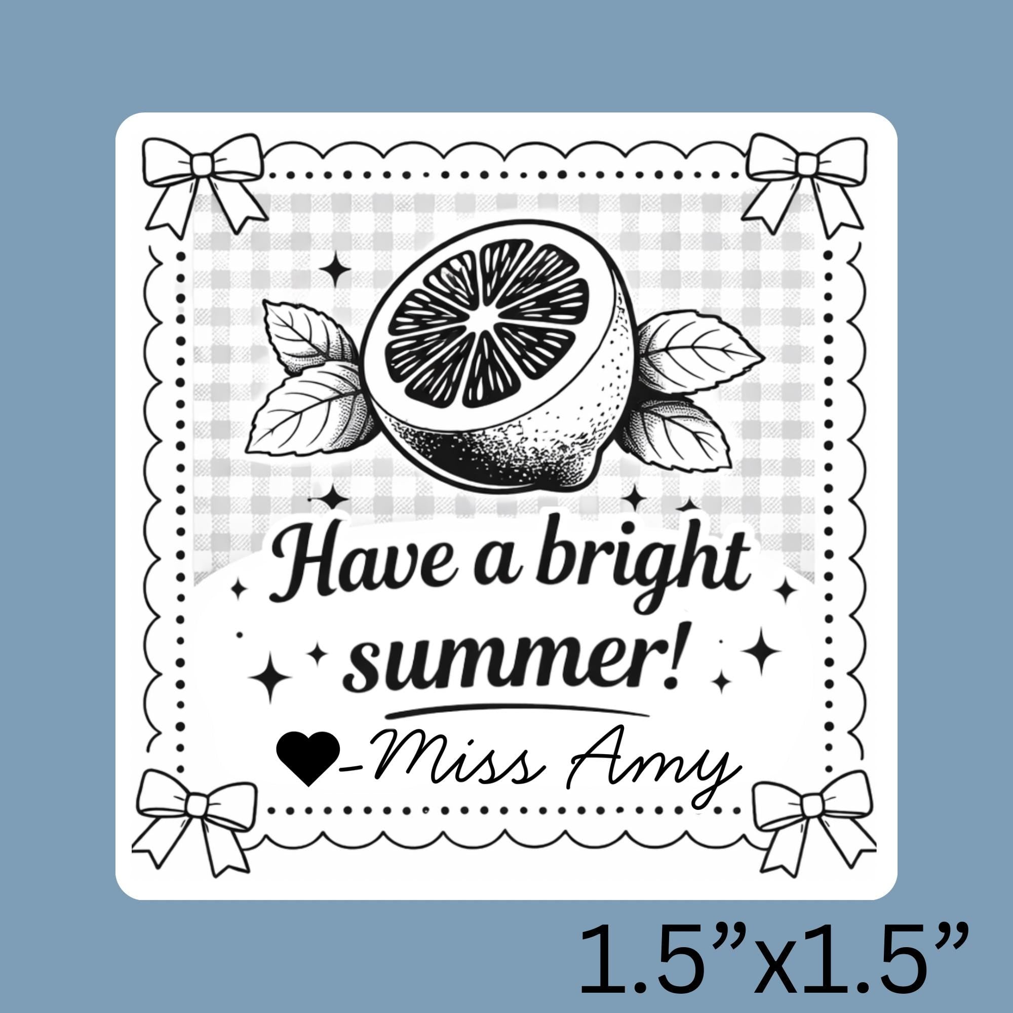Personalized Citrus Yearbook Stamp for Teachers – Self Inking Teacher Stamp – End of Year Gift